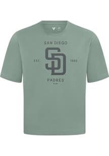 Levelwear San Diego Padres Green Signature Knit Crossway Short Sleeve Fashion T Shirt