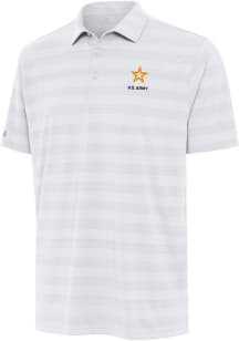 Antigua Army Mens White Tunnel Short Sleeve Polo