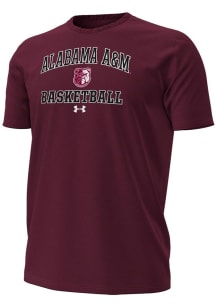 Under Armour Alabama A&amp;M Bulldogs Maroon Basketball Performance Short Sleeve T Shirt