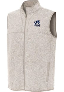 Mens Drexel Dragons Oatmeal Antigua Academic Fortune Vest