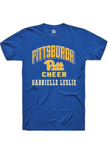 Gabrielle Leslie Rally Mens Blue Pitt Panthers NIL Arch Logo Player T Shirt
