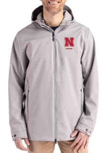 Cutter and Buck Nebraska Cornhuskers Mens Grey Alumni Camano Light Weight Jacket