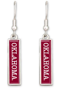 Oklahoma Sooners Nameplate Womens Earrings