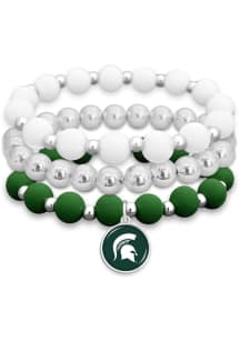 Michigan State Spartans Amanda Stacked Womens Bracelet