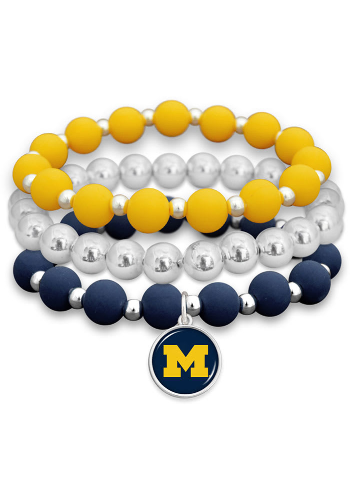 Michigan Wolverines Amanda Stacked Womens Bracelet