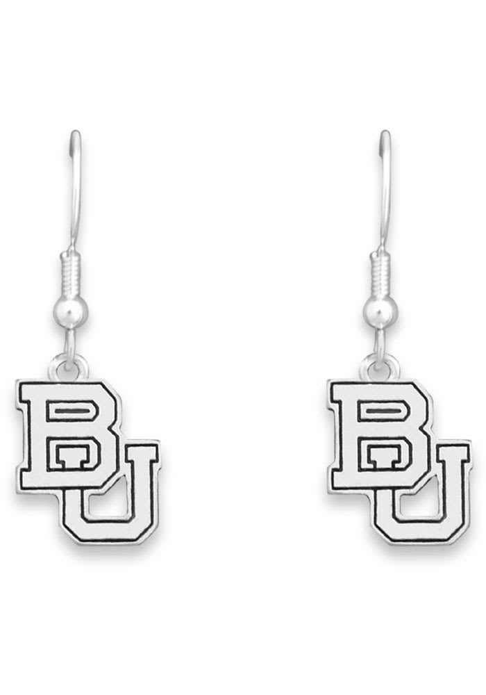 Baylor Bears Silver Team Logo Womens Earrings