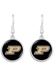 Leah Purdue Boilermakers Womens Earrings - Black