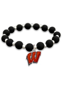 Zoey Stretch Design Wisconsin Badgers Womens Bracelet - Cardinal