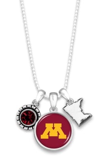 Home Sweet School Minnesota Golden Gophers Womens Necklace - Maroon