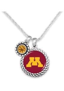 Olivia Minnesota Golden Gophers Womens Necklace - Maroon