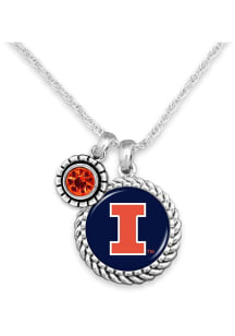 Olivia Illinois Fighting Illini Womens Necklace - Orange