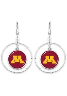 Campus Chic Minnesota Golden Gophers Womens Earrings - Maroon