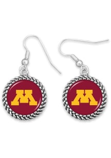 Olivia Minnesota Golden Gophers Womens Earrings - Maroon