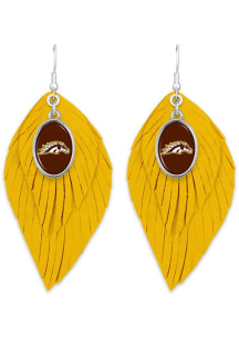 Boho Western Michigan Broncos Womens Earrings - Brown