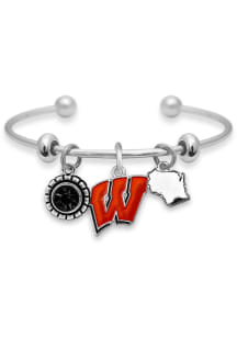 Home Sweet School Wisconsin Badgers Womens Bracelet - Cardinal