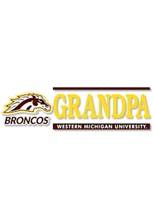 Western Michigan Broncos 6x2 Grandpa Auto Decal - Brown