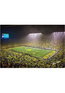 Yellow Michigan Wolverines 2019 Notre Dame Rain Game Unframed Poster