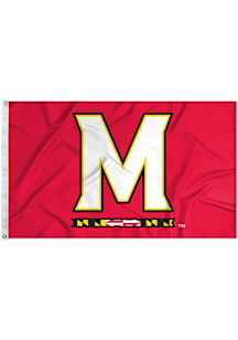 Maryland Terrapins 3x5 Logo Grommet Silk Screen Grommet Flag - Red