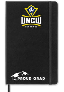 UNCW Seahawks Proud Grad team logo Notebook and Folder - Black