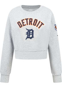 Pro Standard Detroit Tigers Girls Grey Classic Essentials Long Sleeve T-Shirt