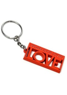 Virginia is for Lovers Love Keychain - Red