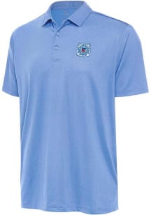 Antigua Coast Guard Mens Light Blue Ellipse Short Sleeve Polo
