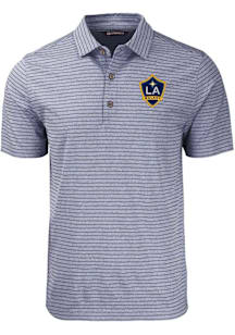 Cutter and Buck LA Galaxy Navy Blue Forge Heather Stripe Big and Tall Polo
