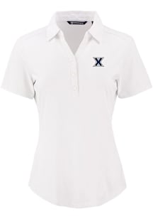 Cutter and Buck Xavier Musketeers Womens White Forge Eco Polo Short Sleeve Polo Shirt