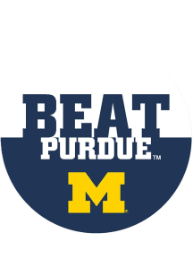 Navy Blue Michigan Wolverines BEAT Purdue 3&quot; Button