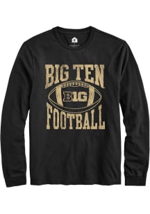 Mens Big Ten Black Rally Football Arch Tee