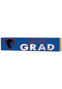 KH Sports Fan DePaul Blue Demons Grad graduation graphic Sign - Blue