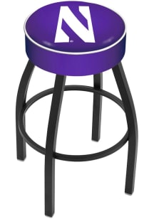 Black Northwestern Wildcats Swivel Pub Stool