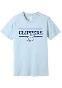 Summit Sportswear Columbus Clippers Light Blue Double Bars Short Sleeve T Shirt