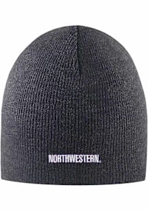 LogoFit Northwestern Wildcats Dark Grey Everest Mens Knit Hat