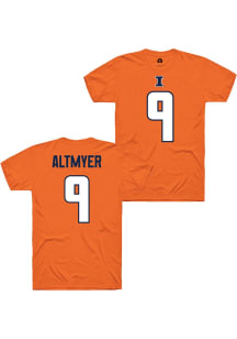 Luke Altmyer Rally Mens Orange Illinois Fighting Illini NIL Shirzee Player T Shirt