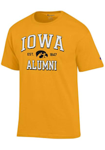 Champion Iowa Hawkeyes Gold Est Alumni Jersey Short Sleeve T Shirt