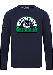 Levelwear Vancouver Canucks Navy Blue Mandate Banner Arch Long Sleeve T Shirt
