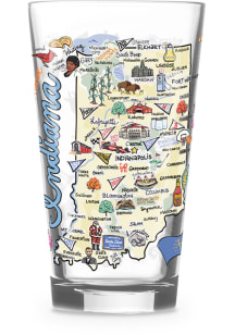 Indiana state map design Pint Glass