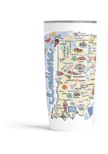 Indiana state map design Stainless Steel Tumbler - White