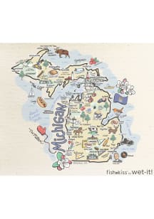 Michigan state map design Towel