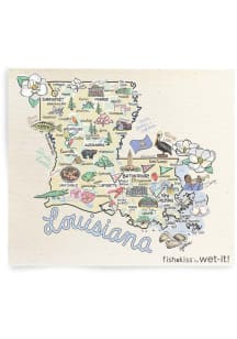 Louisiana state map design Towel