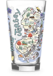 New Jersey state map design Pint Glass