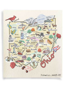 Ohio state map design Towel