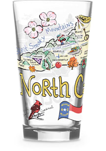 North Carolina 16oz Pint Pint Glass - White
