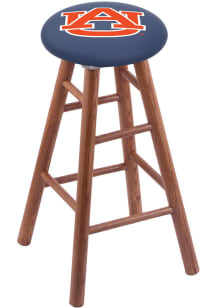 Auburn Tigers Round Cushion Oak Pub Stool - Brown