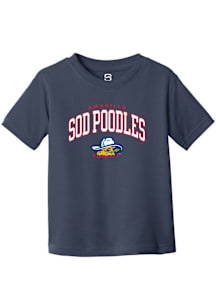 Summit Sportswear Amarillo Sod Poodles Toddler Navy Blue Arch Mascot Short Sleeve T-Shirt