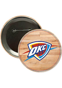 Oklahoma City Thunder Hardwood Button - Blue