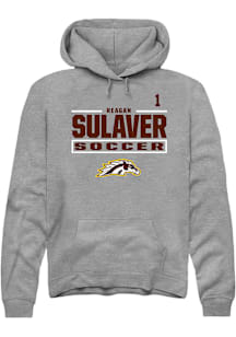 Reagan Sulaver Western Michigan Broncos Mens Grey NIL Stacked Box Player Hood