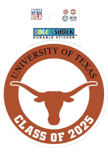 Texas Longhorns Class of 2025 Durable Stickers - Burnt Orange