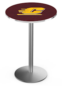 Central Michigan Chippewas Stainless Round Base Pub Table